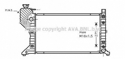 AVA QUALITY COOLING ms2182 -  Радиатор, охлаждение двигателя